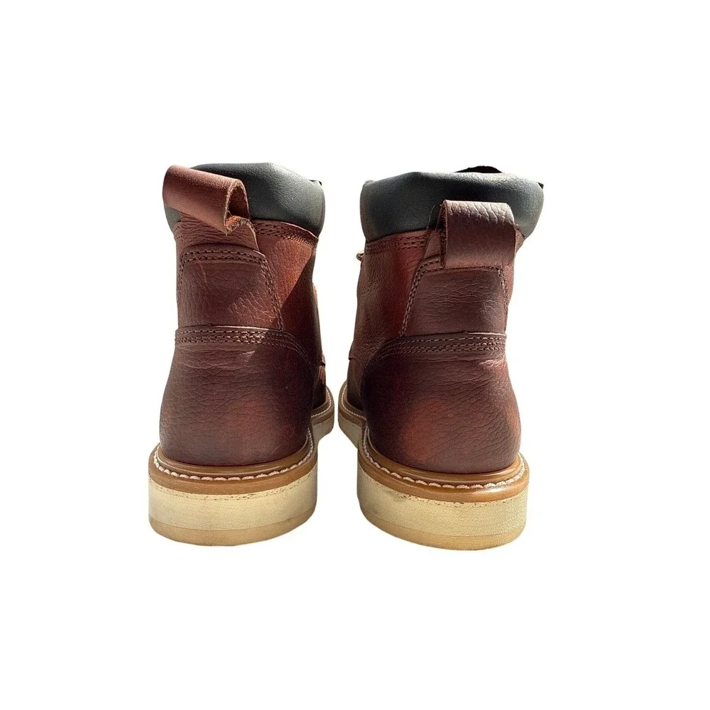 Irish Setter Ashby 83606 Mens‎ 9.5 D Brown Leather Moc Toe Wedge Work Boots
